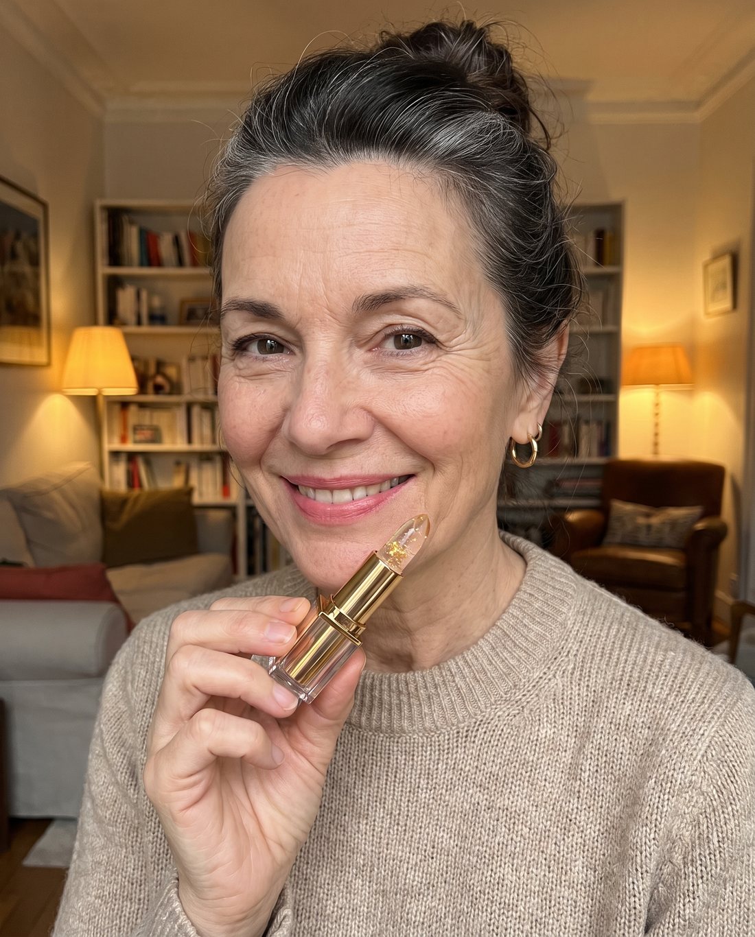 Femme de plus de 60 ans souriante avec son PureStick